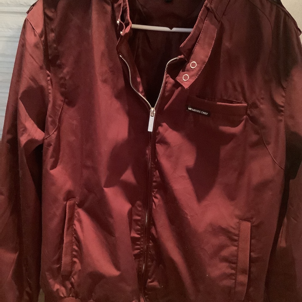 Burgundy Members Only jacket